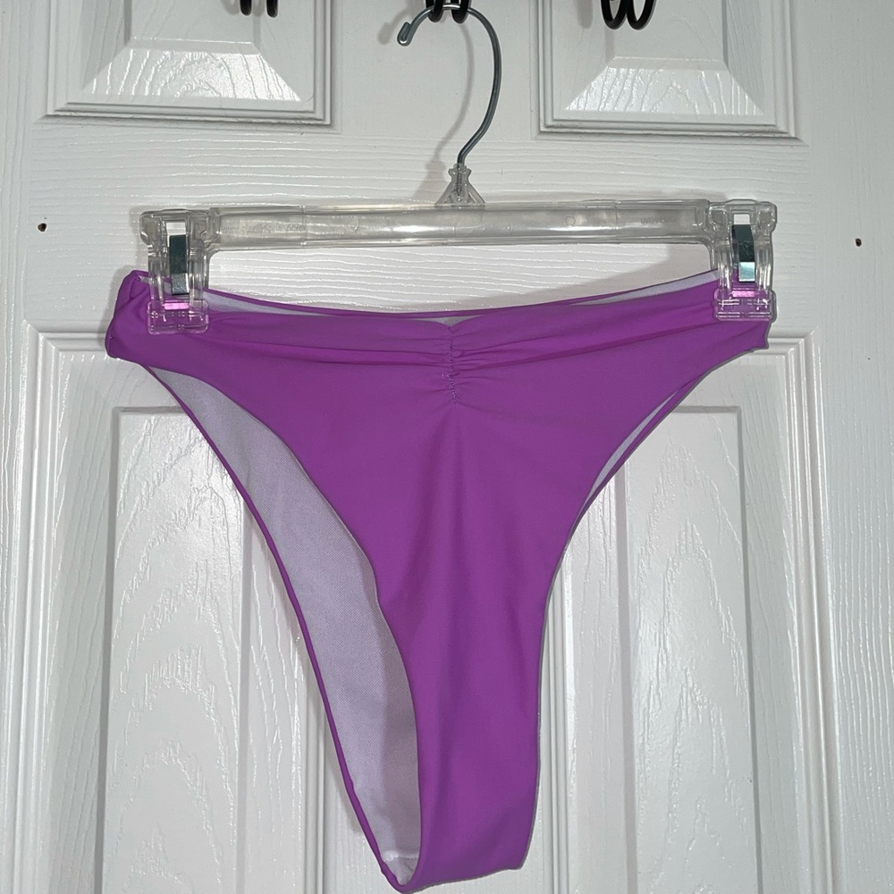 purple high cut bikini bottom